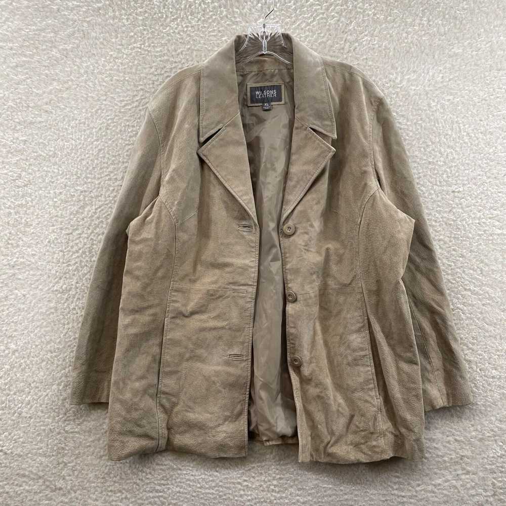 Vintage Authentic Tan Beige Suede Lined Women's X… - image 1