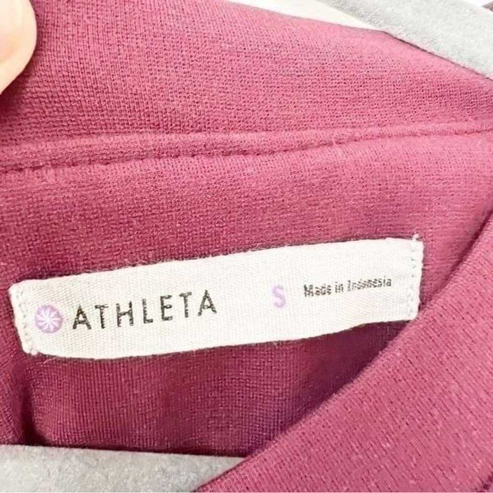 Athleta Size Small Maroon Short Sleeve Fit and Fl… - image 3