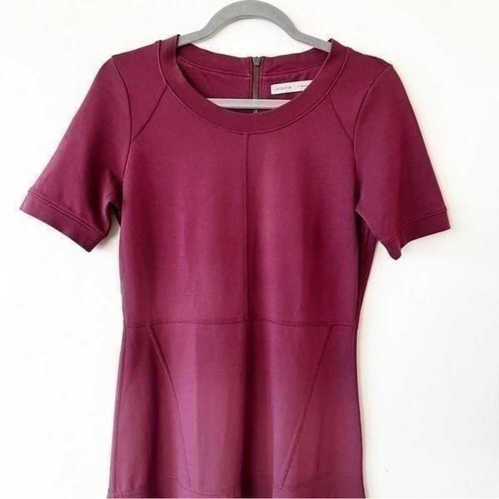 Athleta Size Small Maroon Short Sleeve Fit and Fl… - image 8