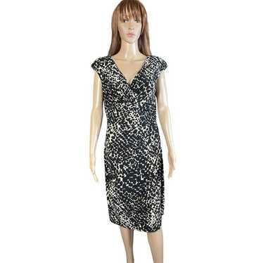 Ralph Lauren Faux Wrap Animal Print Dress Size 10