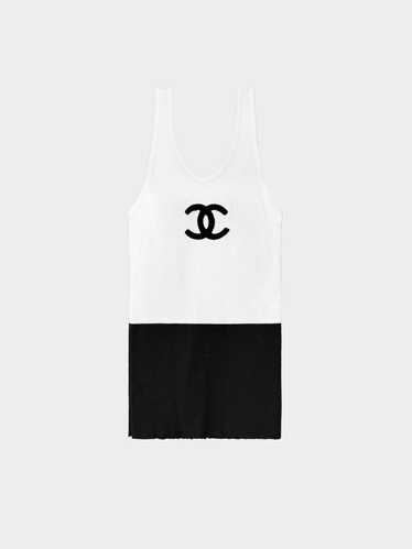 Chanel 2000s Ribbed CC Tank Top