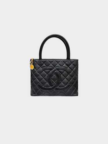 Chanel 2010s Black Caviar Timeless Medallion Tote 