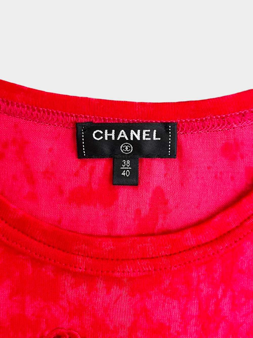 Chanel 2021 Red Rope Logo Cotton Wrap T-shirt - image 5