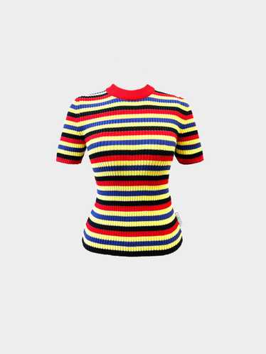 Versace Spring Summer 2019 Cotton Knit Striped Swe