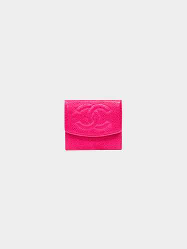 Chanel 1995 Pink Caviar Skin Wallet