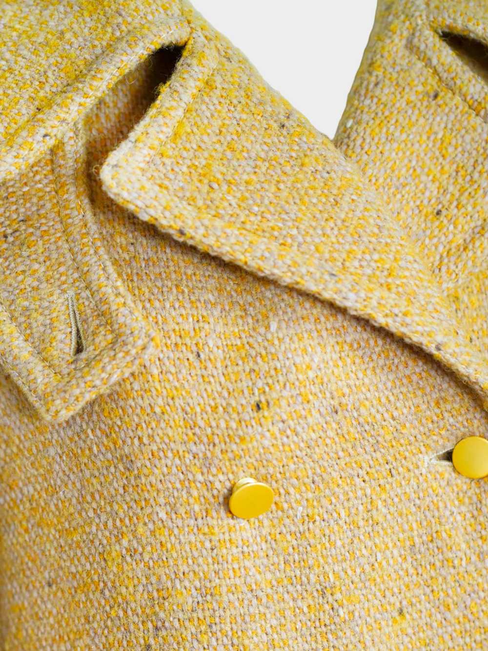 Balenciaga 2000s Yellow Mottled Wool and Mohair T… - image 3