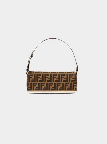 Fendi 1990s Zucca Canvas Shoulder Bag