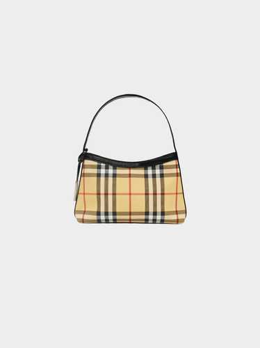 Burberry 1990s Check Coated Canvas Shoulder Bag