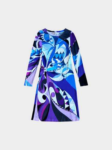 Emilio Pucci 2010s Blue and Purple Abstract and Ge