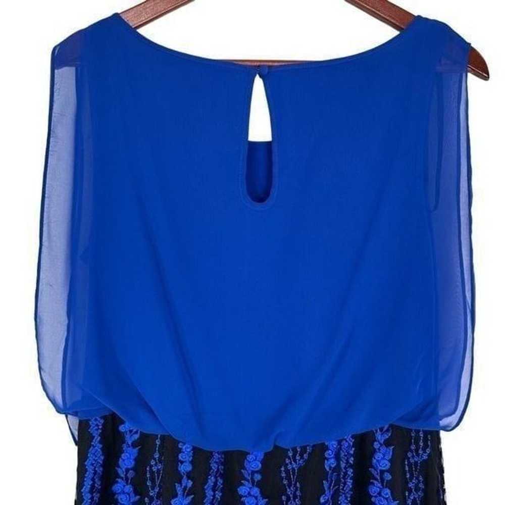 Calvin Klein Royal Blue Floral Embroidered Chiffo… - image 5