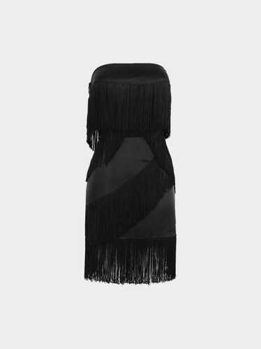 Dolce and Gabbana SS 2003 Black Fringe Dress