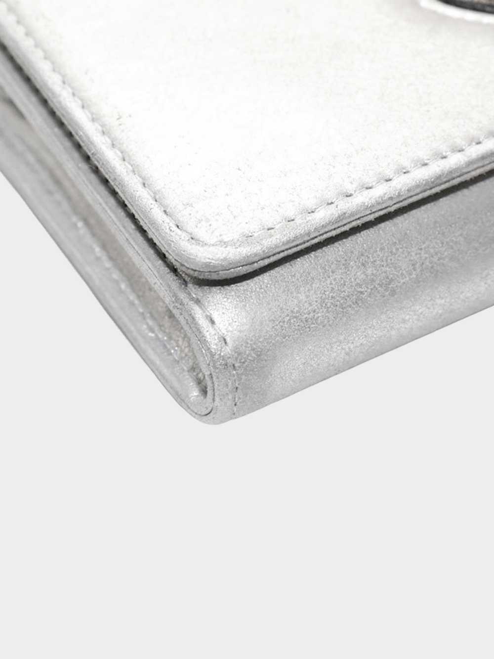 Chanel 2016 Rare Metallic Silver Calfskin Wallet - image 3