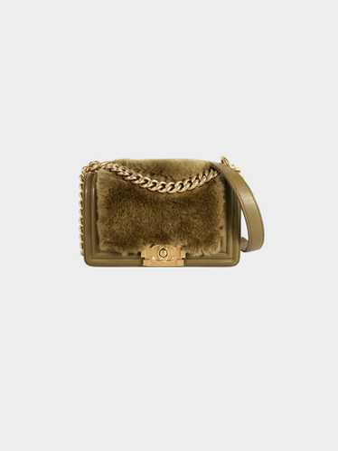 Chanel 2016-2017 Khaki Green Le Boy Lambskin and … - image 1