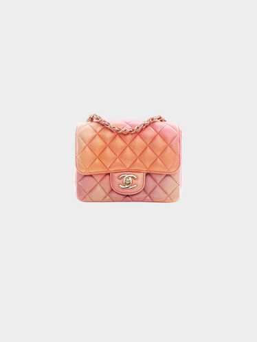 Chanel 2021 Pink Ombre Iridescent Lambskin Square 