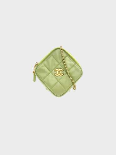 Chanel Late 2020-2021 Pastel Green Lambskin Quilte