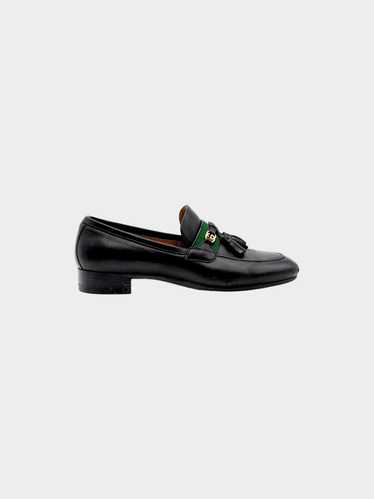 Gucci 2000s Black Leather Loafers with Tassels