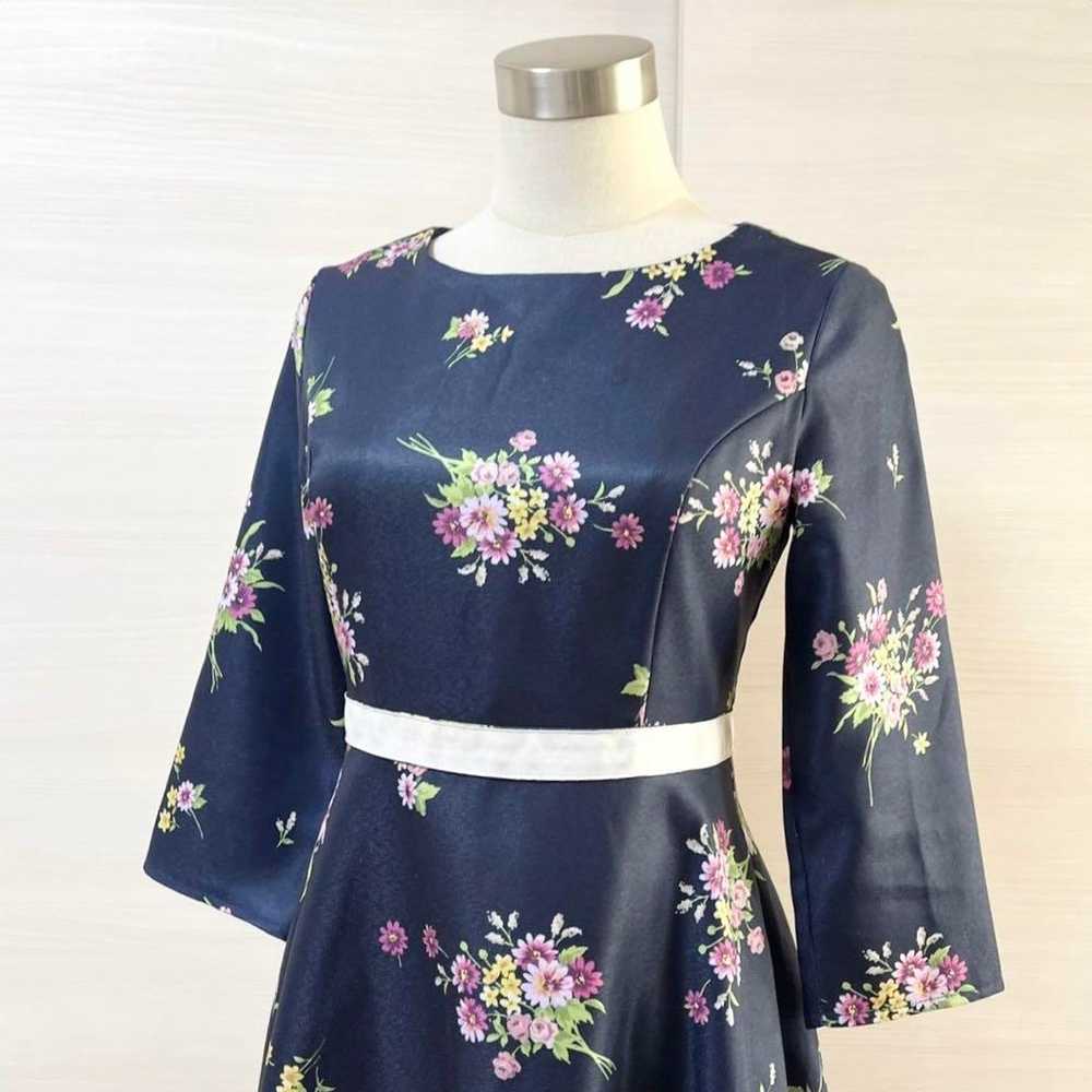 Tokko closet★ Waist color line floral print one-p… - image 7