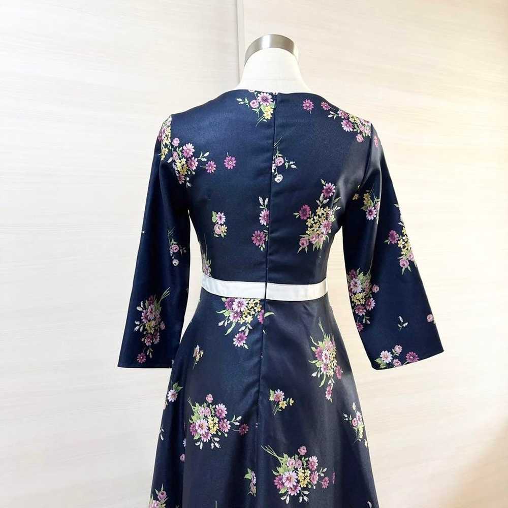 Tokko closet★ Waist color line floral print one-p… - image 9