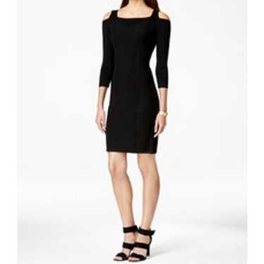 Calvin Klein Black Cold Shoulder Bodycon Dress Siz