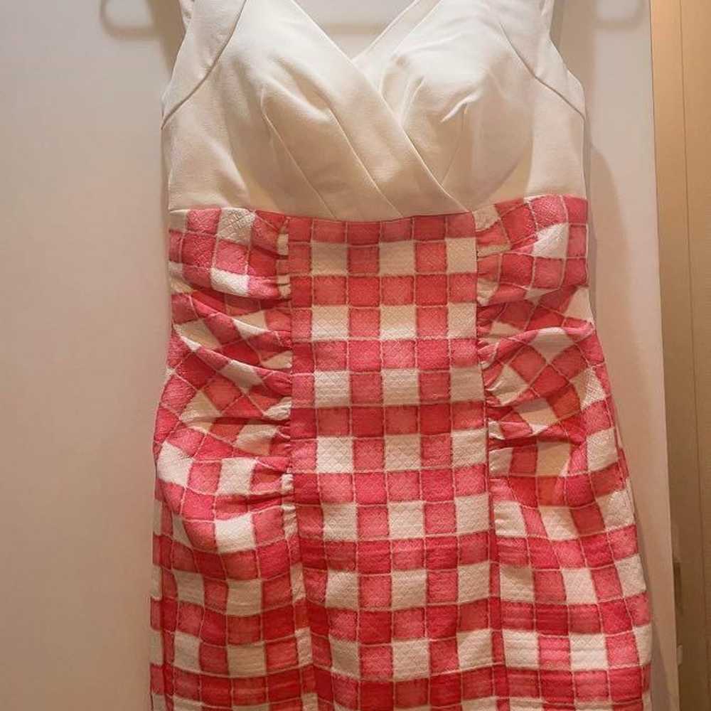 【Excellent Condition】Gingham Check Mini Dress wit… - image 7