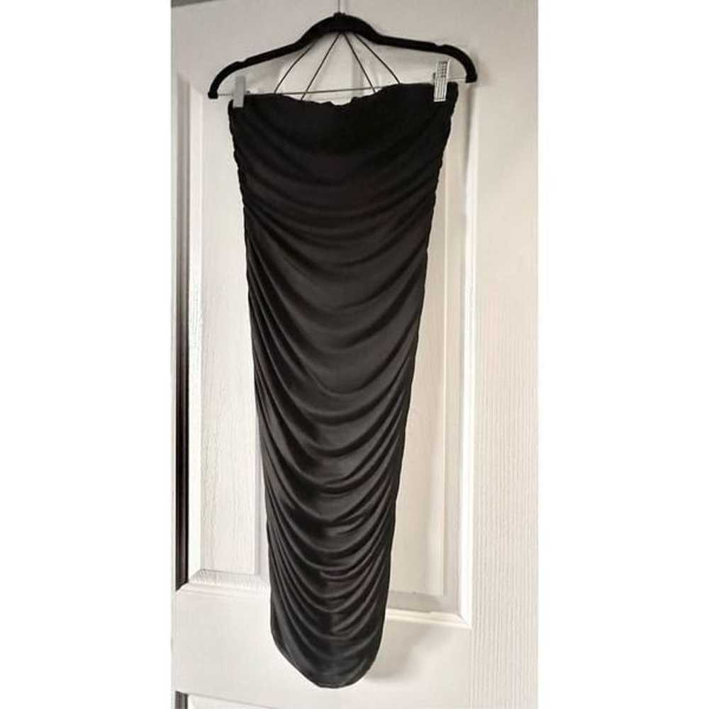 Windsor black ruched midi dress - stretchy - size… - image 2