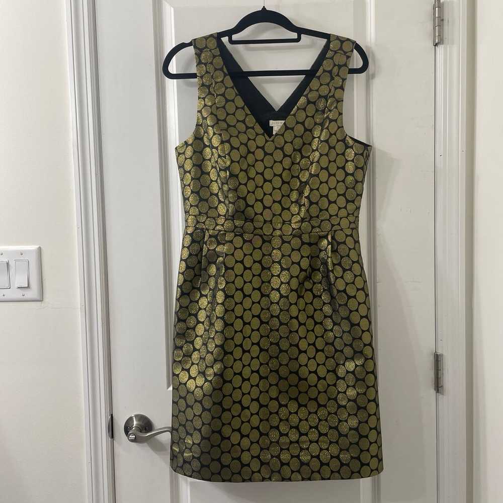 Gold polka dot J.Crew dress - image 3