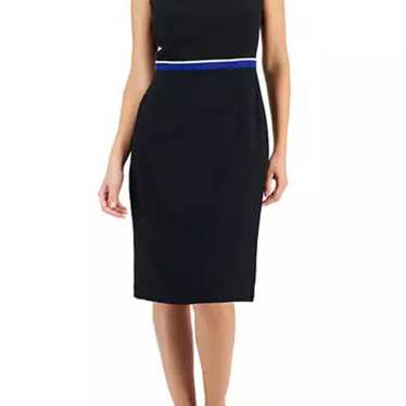 KASPER black Combo Framed Sleeveless shift sheath… - image 1