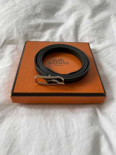 Hermes Hermes Behapi Black Leather Bracelet Ginza 