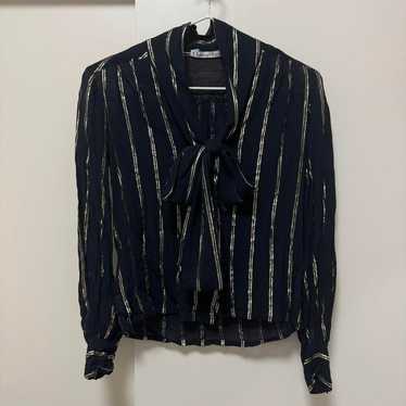 【Rare】Christian Dior Vintage Blouse Black Size M - image 1