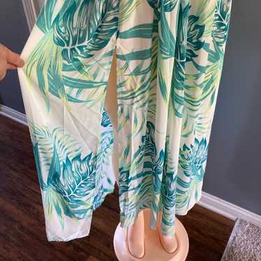 Cupshe Tropical Leaf Print Halterneck Dress XL