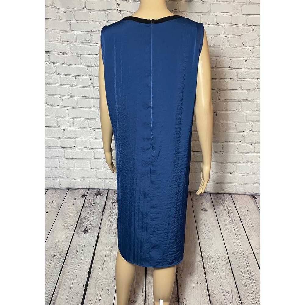 Kenneth Cole Sleeveless Blue Black Dress Size XL - image 6