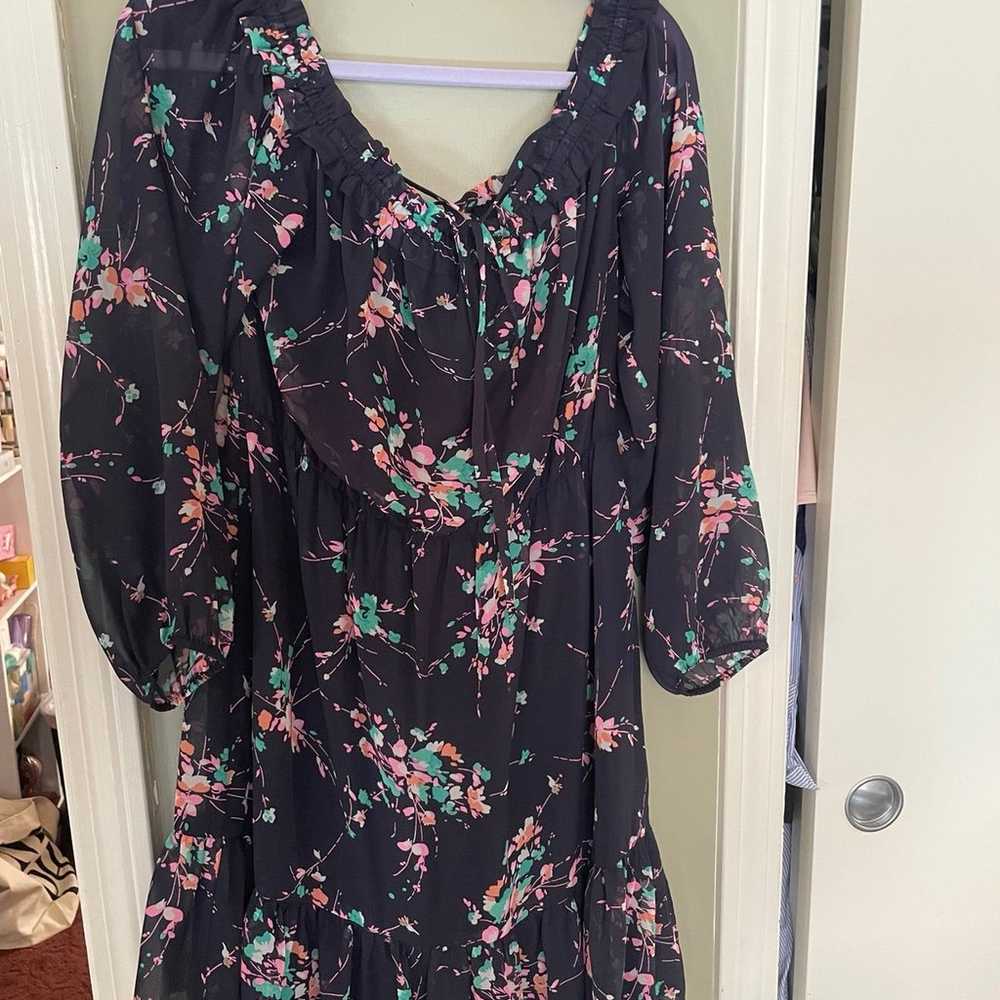 Nine West Blue floral dress size 16 - image 2