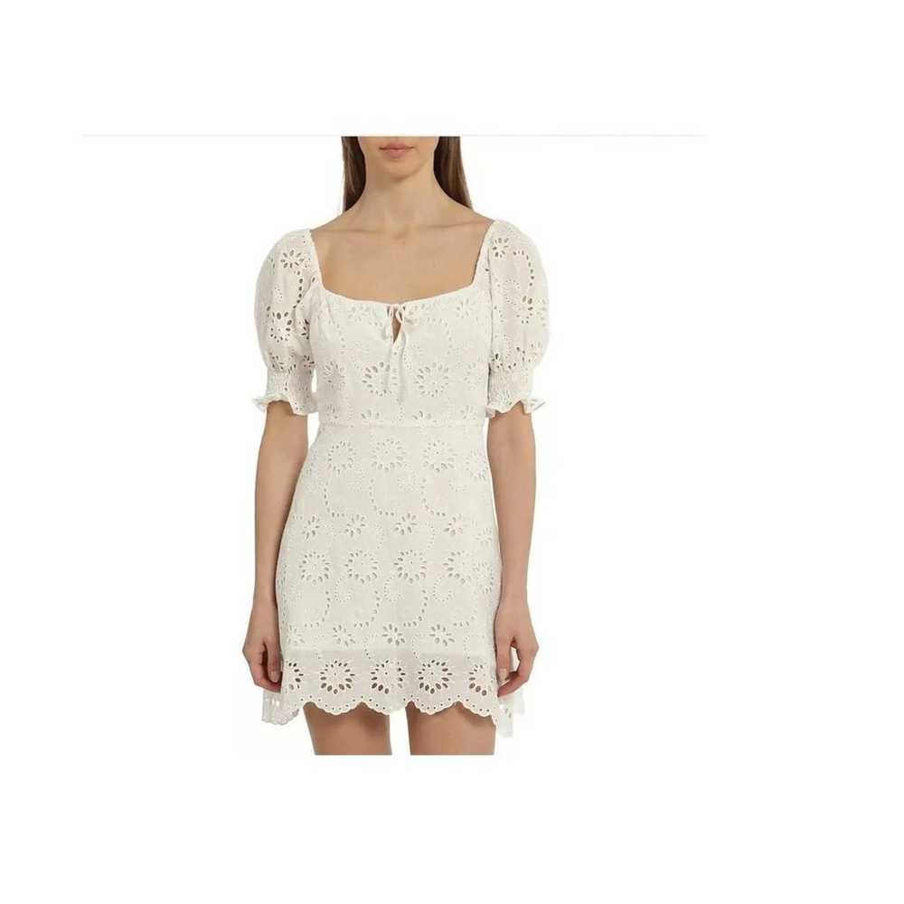 7 FOR ALL MANKIND EYELET PUFF SLEEVES WHITE SUMME… - image 1