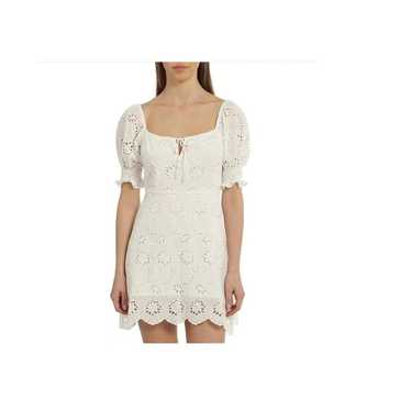 7 FOR ALL MANKIND EYELET PUFF SLEEVES WHITE SUMME… - image 1