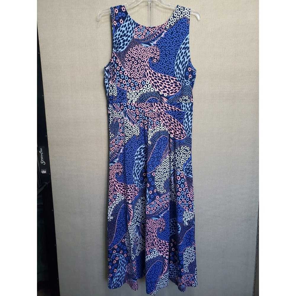 Talbots Multicolor Paisley Knit Sleeveless Maxi D… - image 4