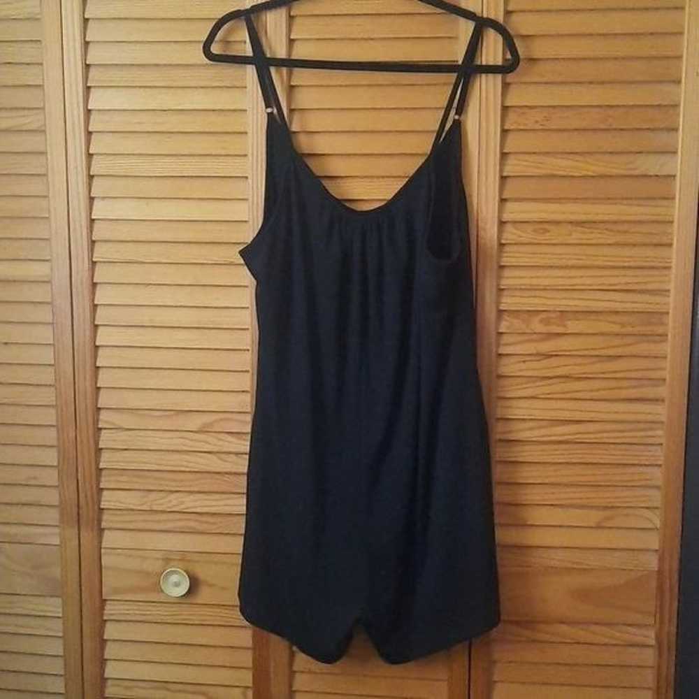 No Brand Black Adjustable Spaghetti Straps Romper… - image 1