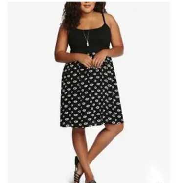 Torrid Black White Lips Dress - image 1