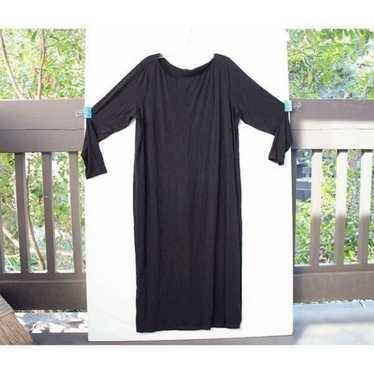 JustFab NWOT Long Sleeve Long Dress Black Size 2X