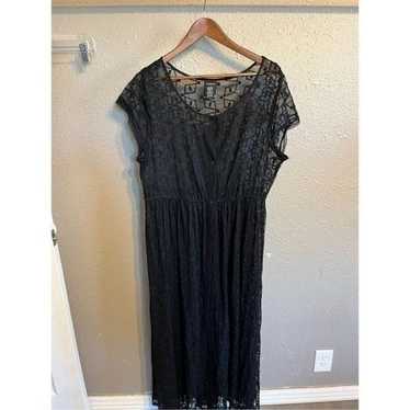 Torrid Black Lace Cardigan Dress Size 2XL