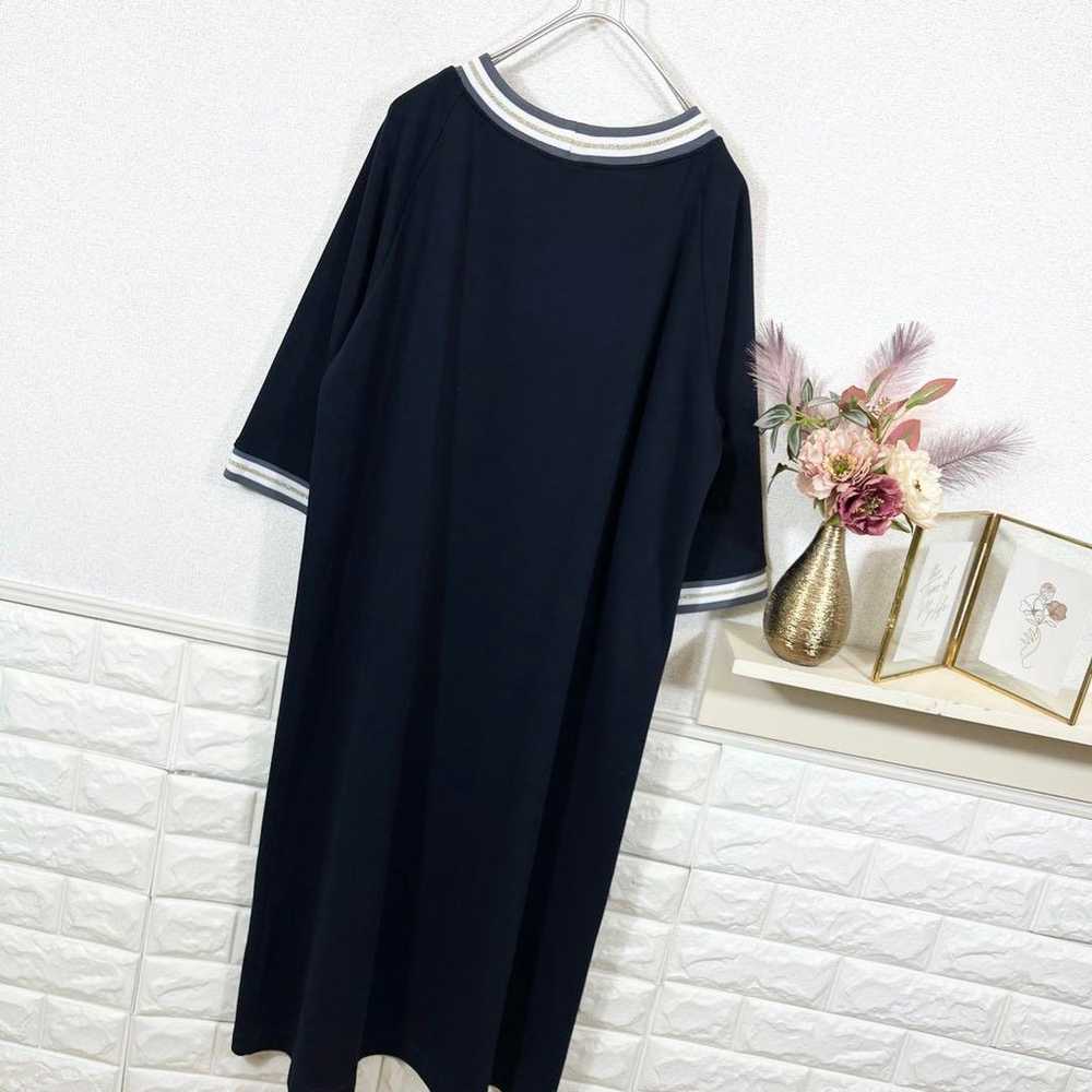 Zelal★ One Piece Large Size 3L Navy Casual Autumn… - image 3