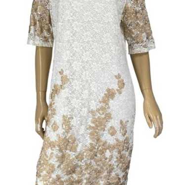 Olivia Matthews Women's White & Tan Dress Size 2X - image 1