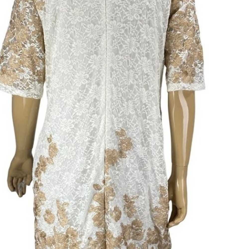 Olivia Matthews Women's White & Tan Dress Size 2X - image 2