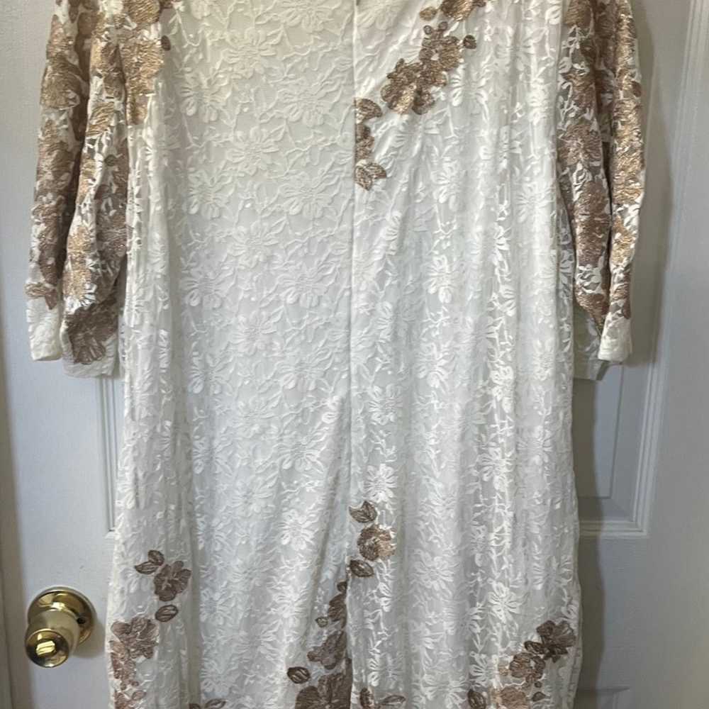 Olivia Matthews Women's White & Tan Dress Size 2X - image 5