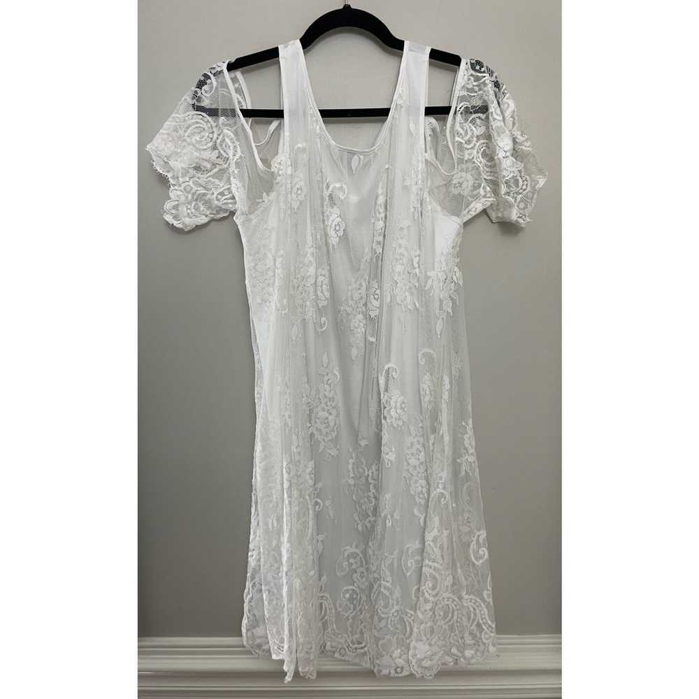 Torrid White Lace Cold Shoulder Trapeze Mini Dres… - image 6