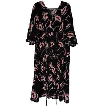 Angel Maternity Women’s Dark Floral Print Bell Sle