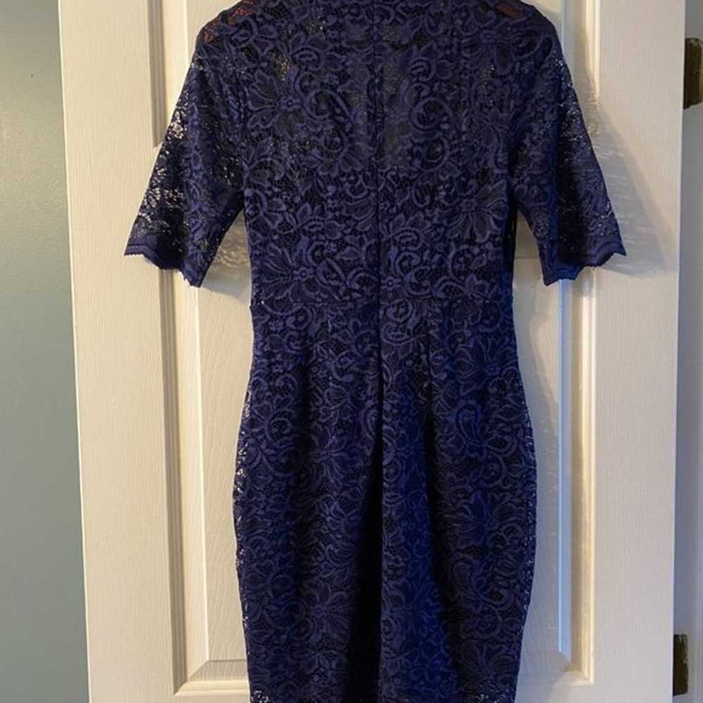 Express Lace Navy Short/Mini Dress size 6 - image 3