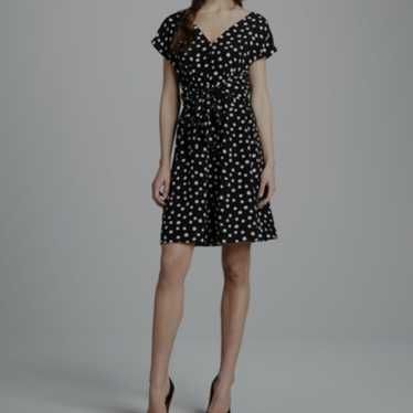 Rebecca Taylor Silk Polka Dot Tie Waist Dress Size