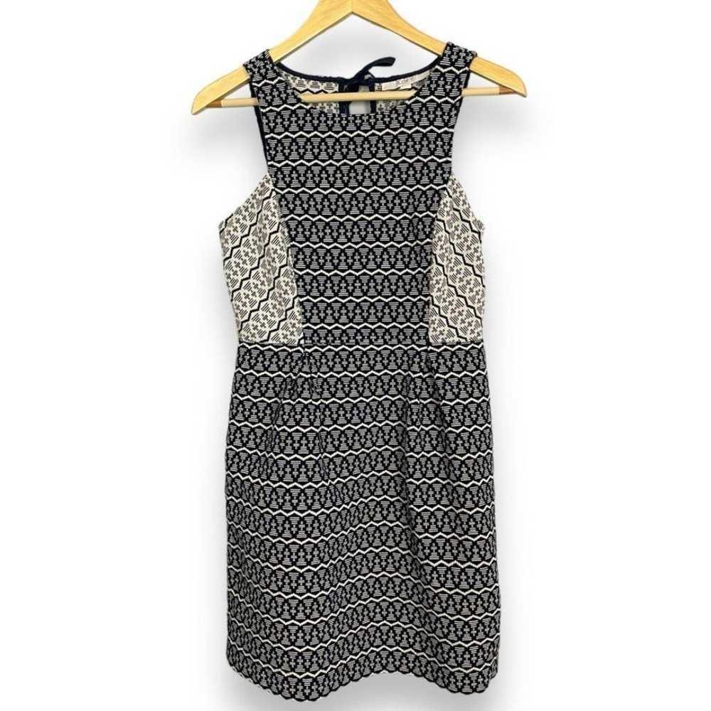 Loft Dress Stripe Pattern Structured Woven Women … - image 1