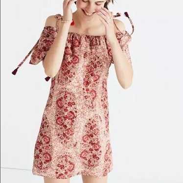 Madewell | Silk Paisley Cold Shoulder Dress