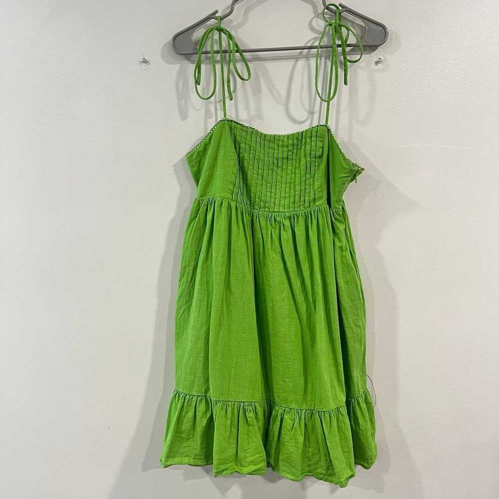 NWOT Lulus Dreamgirl Lime Green Pleated Tie Shoul… - image 5